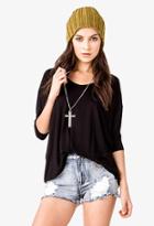 Forever21 Women's  3/4 Sleeve Jersey Top
