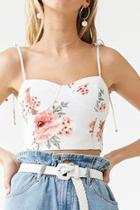 Forever21 Floral Bustier-inspired Cropped Cami