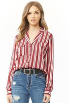 Forever21 Striped Flap-pocket Shirt