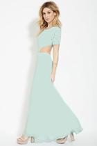 Forever21 Cutout Lace-paneled Maxi Dress