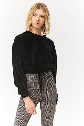 Forever21 Velvet Mock-neck Sweater