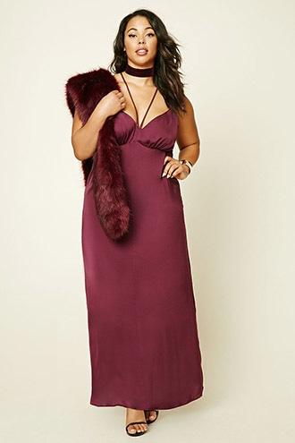 Forever21 Plus Women's  Plus Size Strappy Maxi Dress