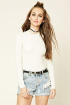 Forever21 Women's  Oatmeal Cable Knit Sweater