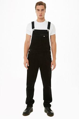 Forever21 Corduroy Straight-leg Overalls