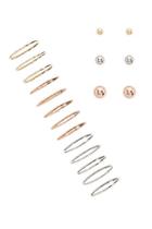 Forever21 Metallic Stud Earring & Ring Set