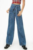 Forever21 Panel-seam Wide-leg Jeans