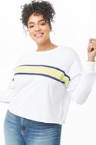 Forever21 Plus Size Rolled-hem Striped Top