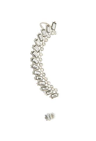 Forever21 Stacked Rhinestone Ear Cuff