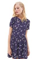 Forever21 Women's  Woven Floral Babydoll Dress