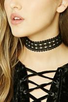 Forever21 Scalloped Floral Crochet Choker