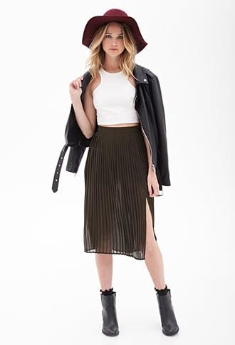 Forever21 Pleated Chiffon Skirt
