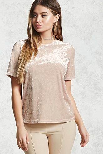 Forever21 Crushed Velvet Boxy Tee