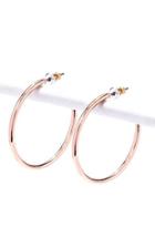 Forever21 Classic Hoop Earrings (rose Gold)