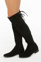 Forever21 Faux Suede Rhinestone-trim Lace-up Boots