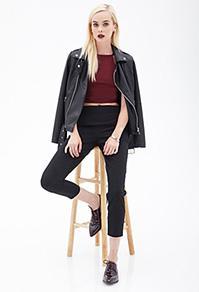 Forever21 Cropped Woven Trousers