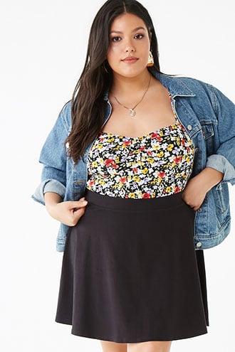 Forever21 Plus Size Mini Skater Skirt