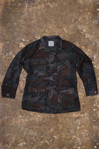 21 Men Men's  Dark Camo Print Army Jacket