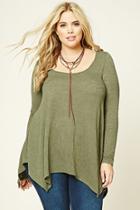 Forever21 Plus Women's  Olive Plus Size Knit Tunic