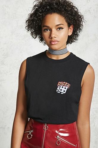 Forever21 Dicey Graphic Muscle Tee