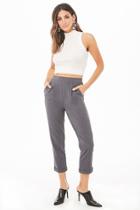 Forever21 Cuffed Straight-leg Pants