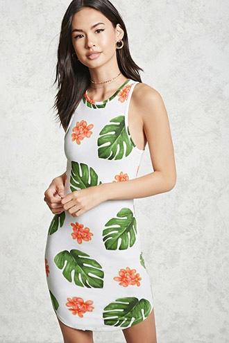 Forever21 Foliage Tank Dress