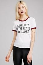 Forever21 Simplicity Is Brilliance Tee