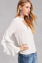 Forever21 Chiffon Cascading Top