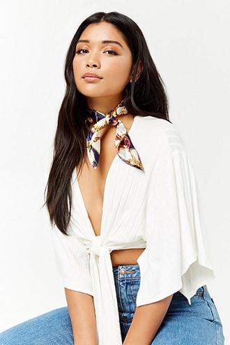 Forever21 Ornate Satin Scarf