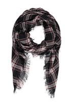 Forever21 Classic Plaid Scarf (black/red)