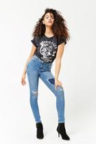 Forever21 Patched High-rise Jeans