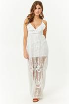 Forever21 Embroidered Flounce Maxi Dress