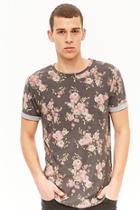 Forever21 Anti Anti French Terry Floral Tee