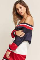 Forever21 Colorblock Off-the-shoulder Dress