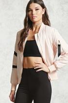 Forever21 Ribbon Panel Bomber Jacket