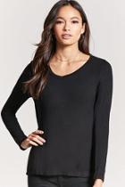 Forever21 V-neck Long Sleeve Tee
