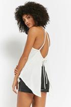 Forever21 Waffle Knit Tie-back Cami