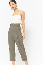 Forever21 Belted Cropped Pants