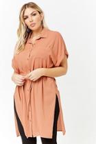 Forever21 Plus Size Button-front Shirt Dress