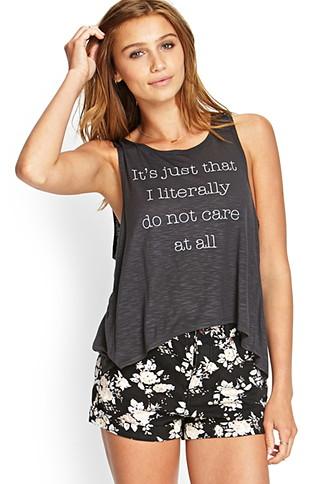 Forever21 Careless Tulip Back Tank
