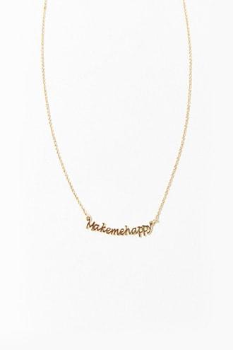 Forever21 Make Me Happy Pendant Necklace