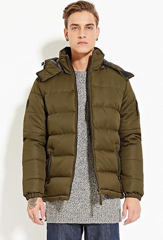 21 Men Men's  Bellfield Ludlow Padded Jacket (olive)