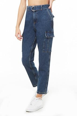 Forever21 D-ring Straight-leg Jeans