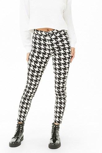 Forever21 Woven Houndstooth Pants