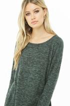 Forever21 High-low Marled Knit Top
