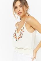 Forever21 Floral Embroidered Cami