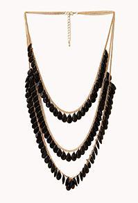 Forever21 Cascading Bead Layered Necklace