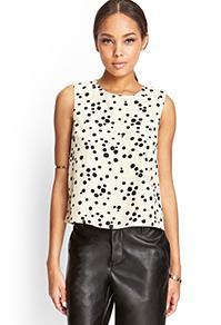 Forever21 Splotched Dots Top