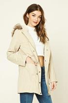 Forever21 Women's  Faux Fur-lined Utility Jacket