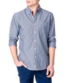 21 Men Fitted Polka Dot Button Down