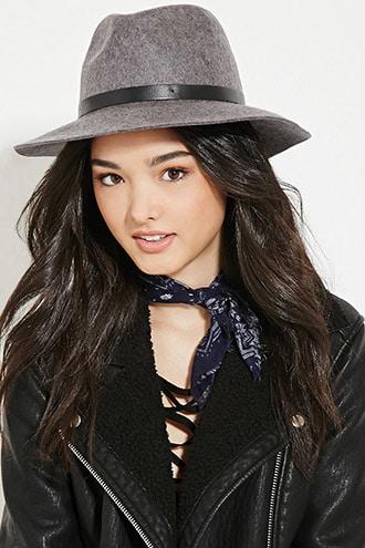 Forever21 Raw-cut Wool Fedora